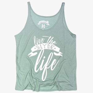 Slyde Womens Live The Slyde Life Slouchy Tank - Dusty Blue