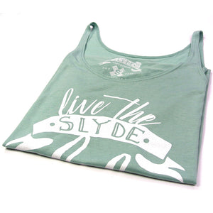 Slyde Womens Live The Slyde Life Slouchy Tank - Dusty Blue